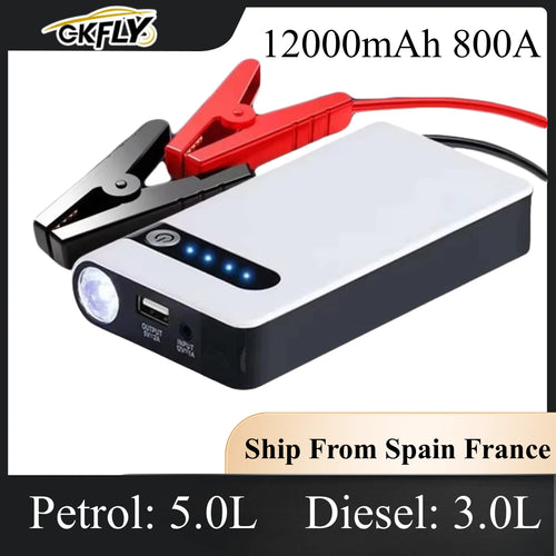 New Car  Jump Starter 8000mAh Portable Battery Booster Charger 12V Starting Device Emergency Booster