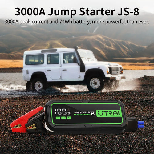 UTRAI Car Jump Starter Power Bank 3000A 20000mAh Starting Device Auto Emergency Battery Booster Jump Starter Car Battery Starter